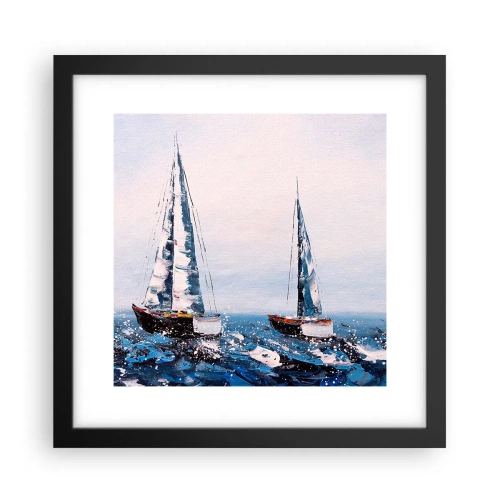 Affiche dans un cadre noir - Poster - Confrérie du vent - 30x30 cm