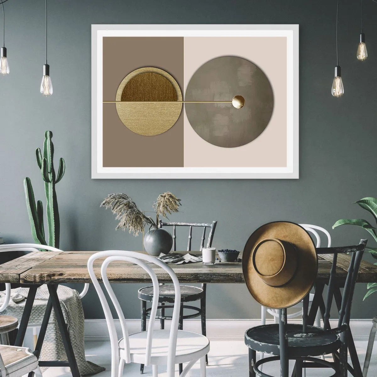 Affiche dans un cadre blanc - Poster - Équilibre parfait - 50x40 cm