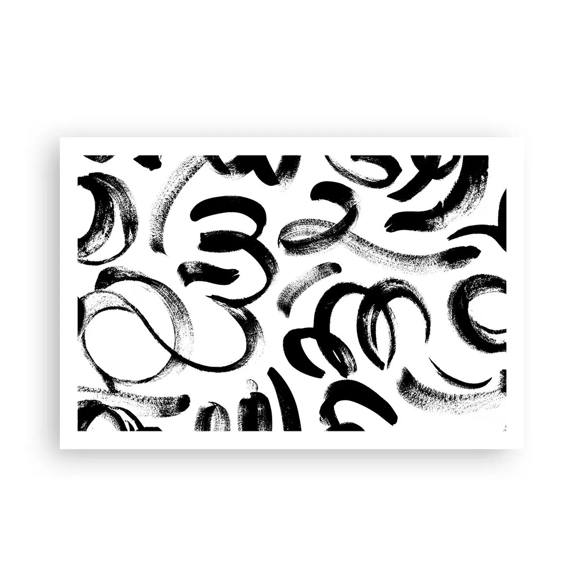 Affiche - Poster - Noir sur blanc - 91x61 cm