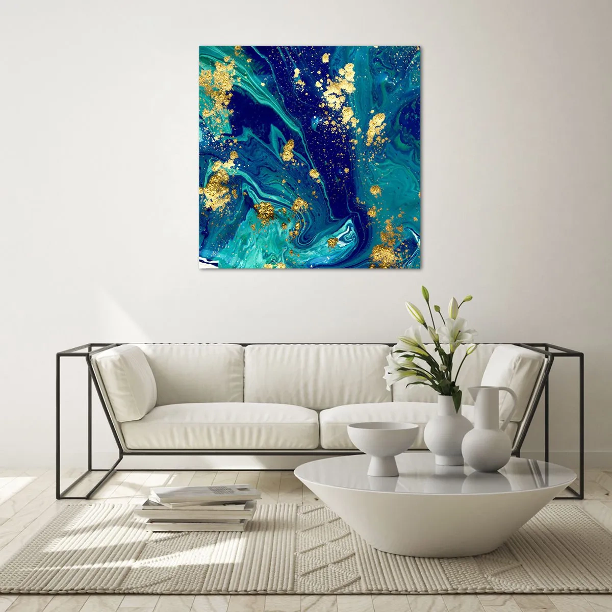 Impression sur verre - Image sur verre - Les pétales du soleil - 60x60 cm