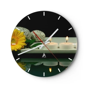 Horloge murale - Pendule murale - Apaisement des sens - 40x40 cm