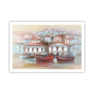 Affiche - Poster - Petite ville heureuse - 91x61 cm