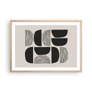 Affiche dans un chêne clair - Poster - Offres sans enthousiasme - 70x50 cm