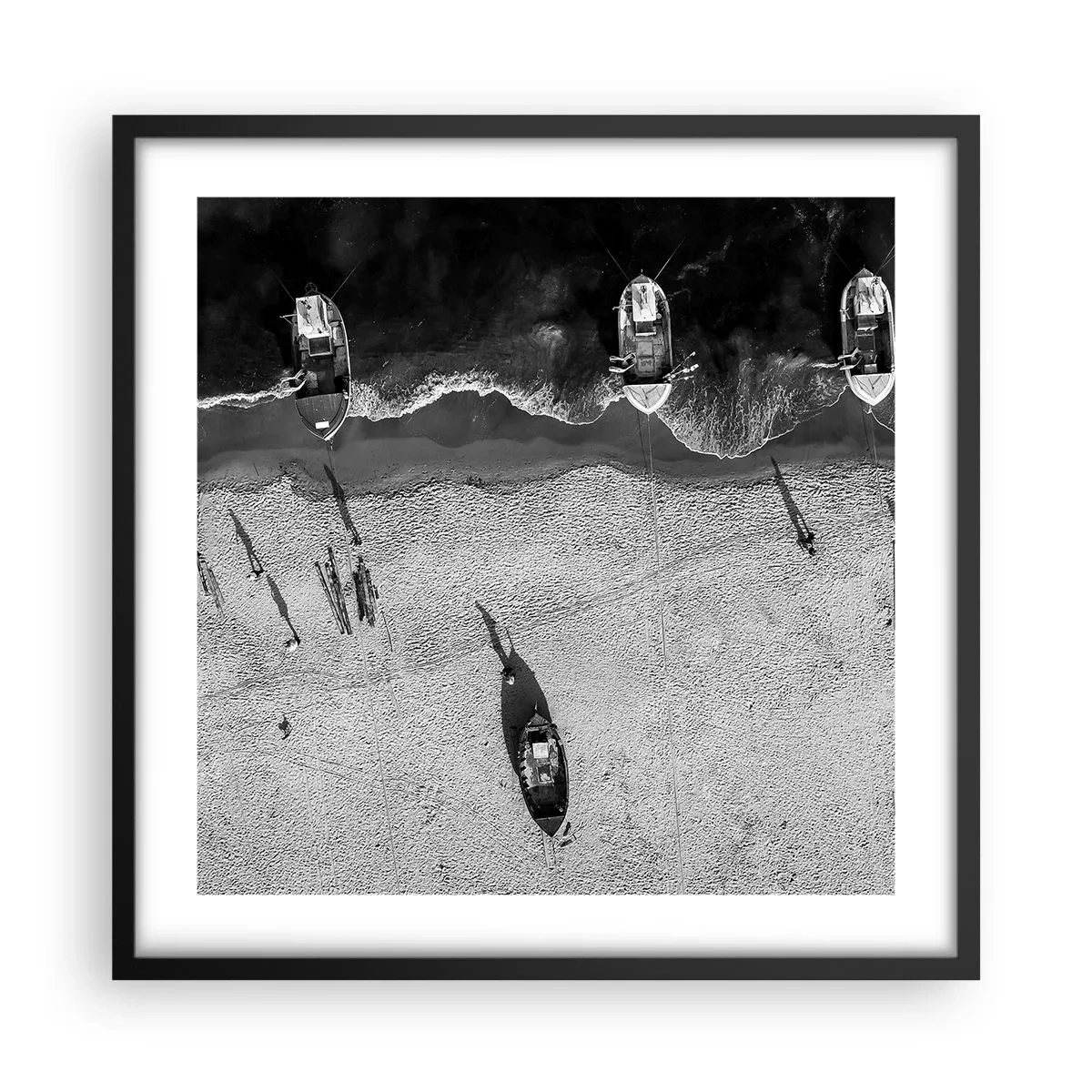 Affiche dans un cadre noir - Poster - Toujours sur le rivage… - 50x50 cm