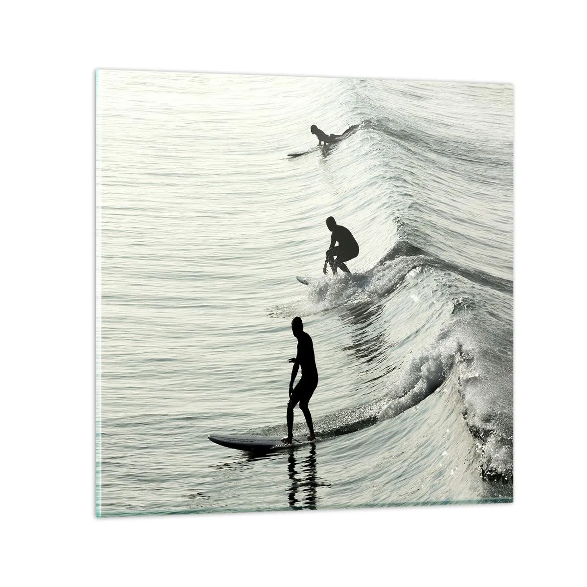 Impression sur verre - Image sur verre - A la rencontre de la vague - 40x40 cm