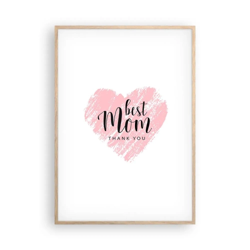 Affiche dans un chêne clair - Poster - Toujours au bon moment - 70x100 cm