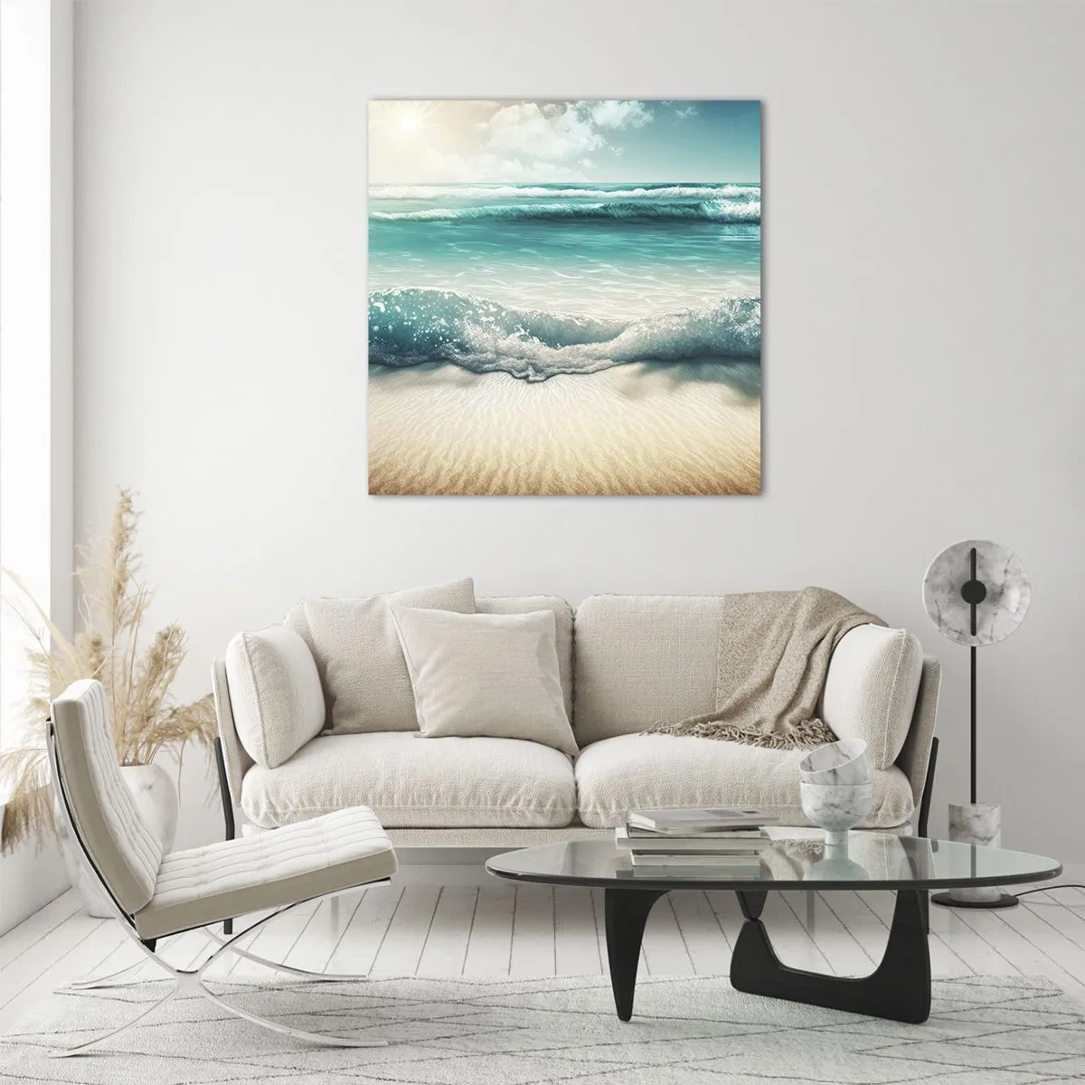 Impression sur verre - Image sur verre - La paix de l'océan - 30x30 cm