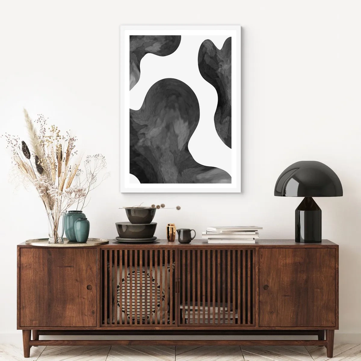 Affiche dans un cadre blanc - Poster - La route du lait - 40x50 cm