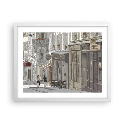 Affiche dans un cadre blanc - Poster - Joie de la ville - 50x40 cm