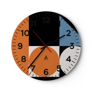 Horloge murale - Pendule murale - Rangement de figures - 30x30 cm