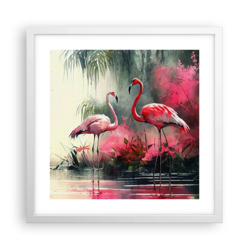 Affiche dans un cadre blanc - Poster - Une leçon de grâce naturelle - 40x40 cm