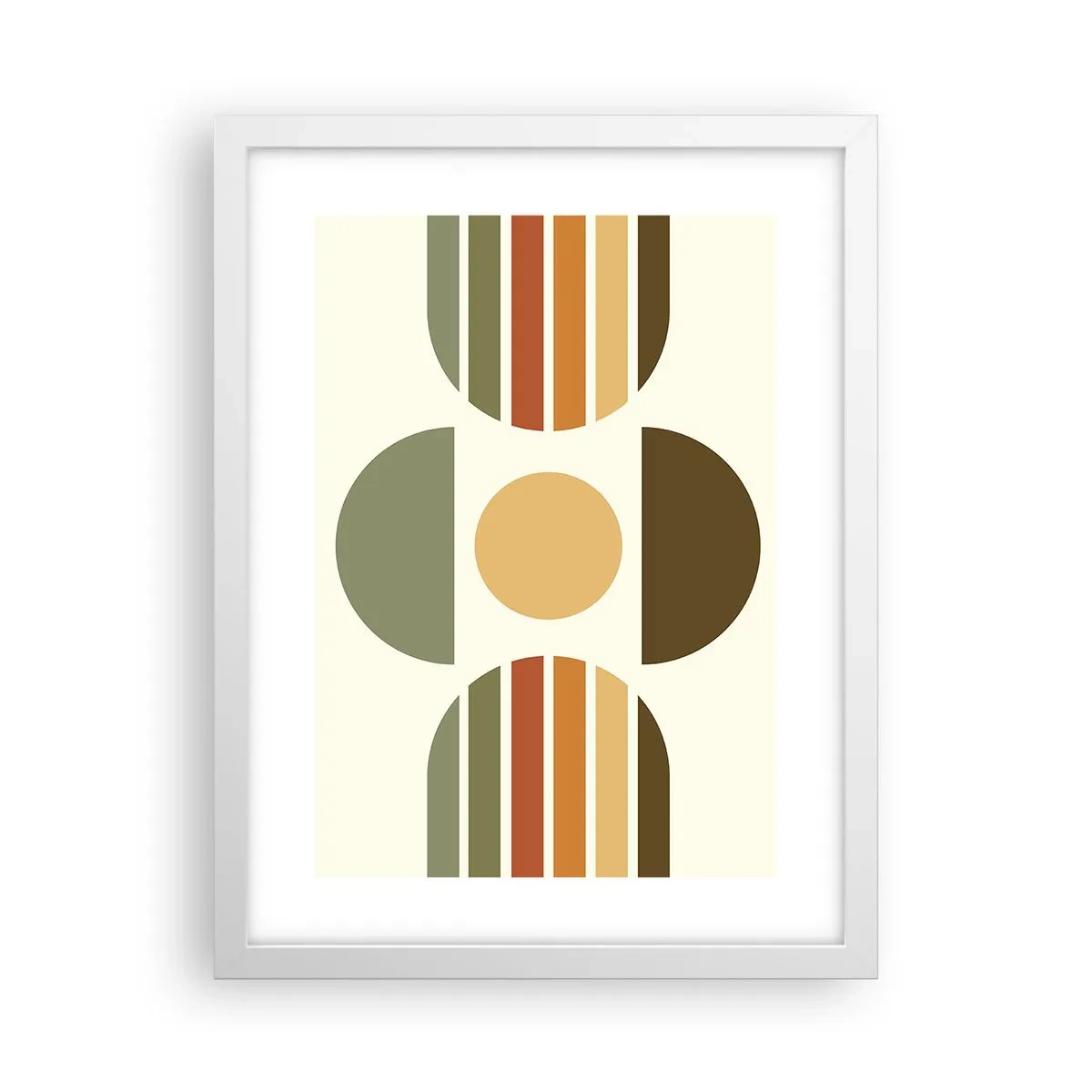 Affiche dans un cadre blanc - Poster - Dans les coulaurs de la terre - 30x40 cm