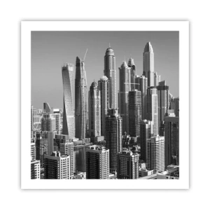 Affiche - Poster - Ville sur le désert - 60x60 cm