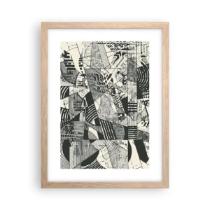 Affiche dans un chêne clair - Poster - Dynamique du modernisme - 30x40 cm