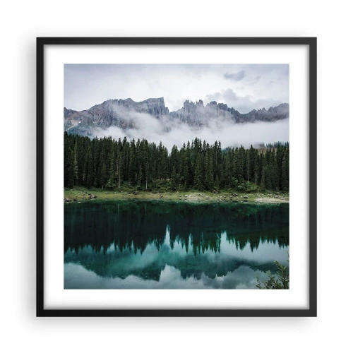 Affiche dans un cadre noir - Poster - Chut, chut, ne réveillons pas l'eau qui dort - 50x50 cm