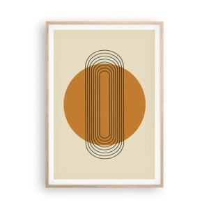 Affiche dans un chêne clair - Poster - Plan idéal - 70x100 cm