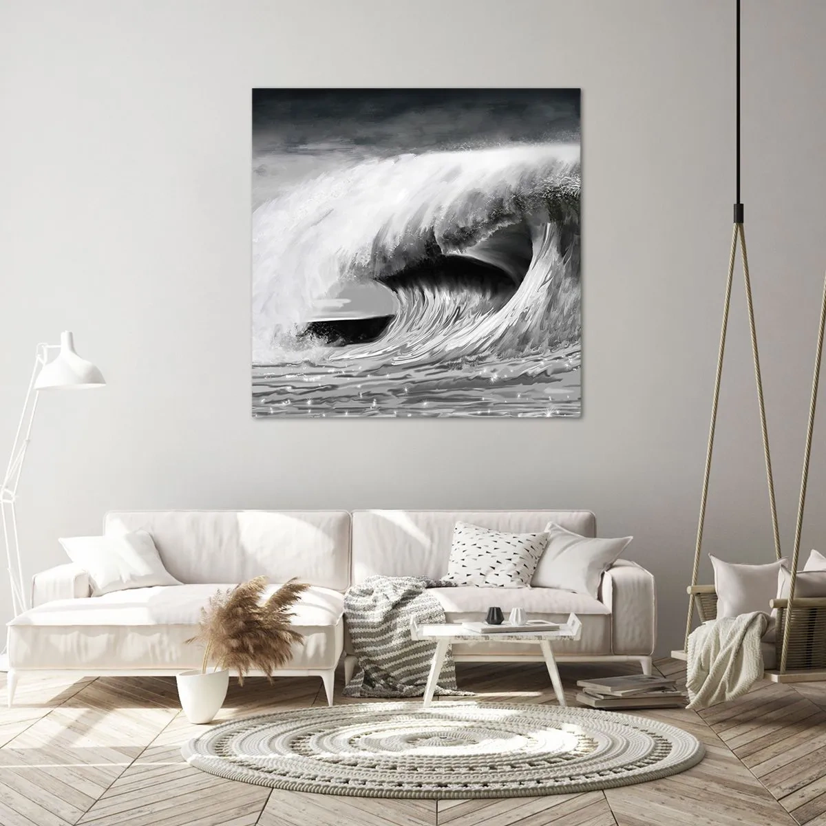 Impression sur toile - Image sur toile - La colère de l'océan - 30x30 cm