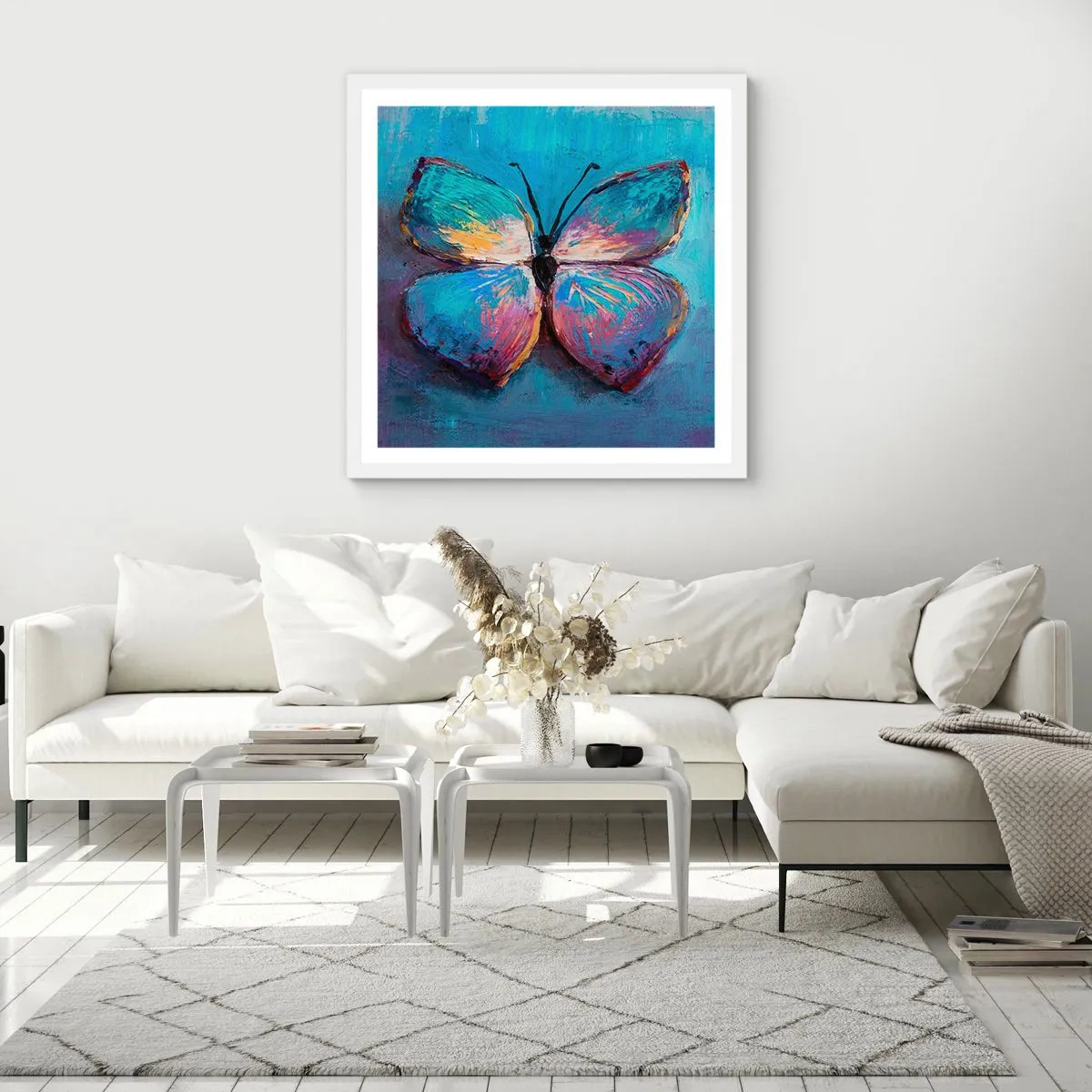 Affiche dans un cadre blanc - Poster - Dans toute sa splendeur - 50x50 cm