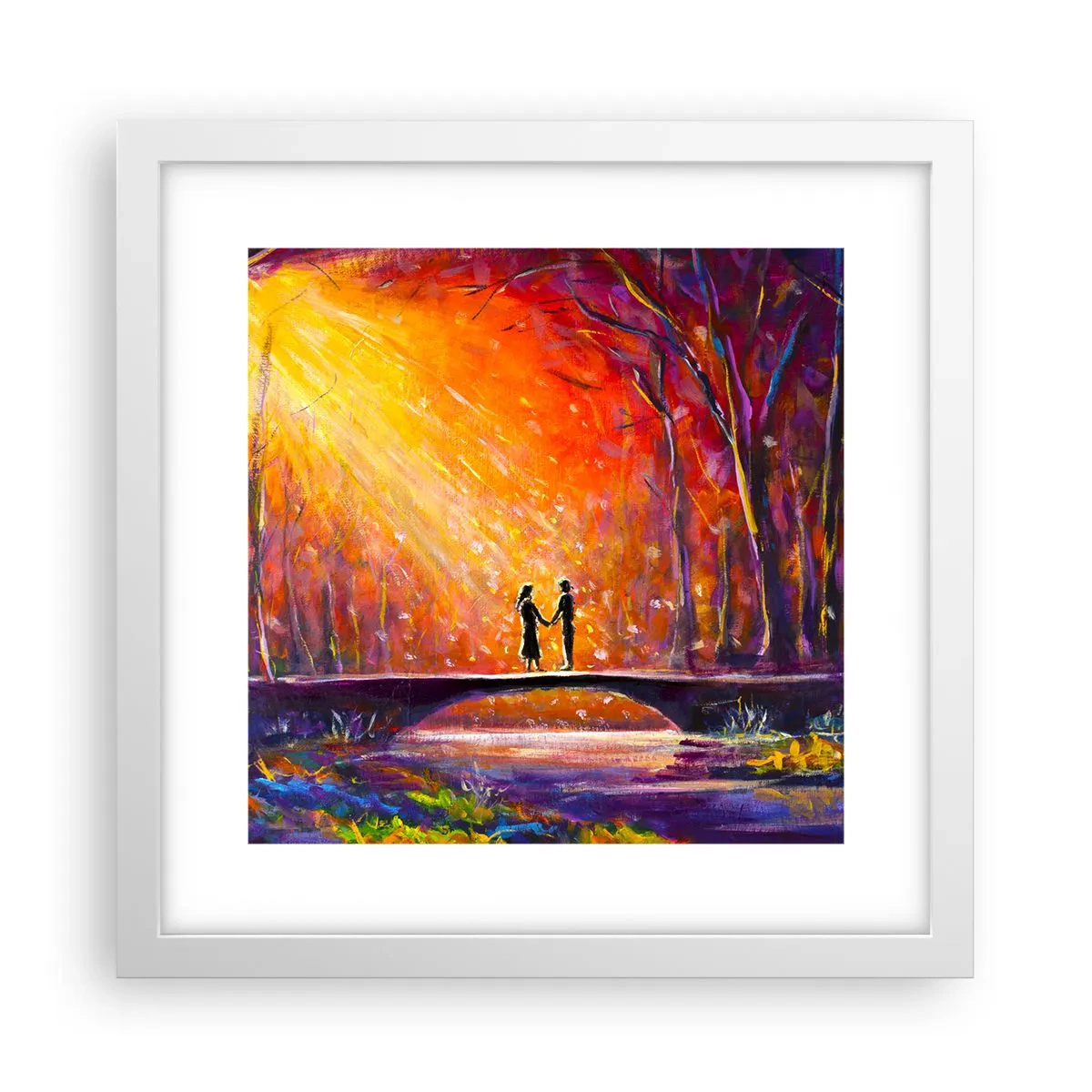 Affiche dans un cadre blanc - Poster - Le ciel les aime aussi - 30x30 cm