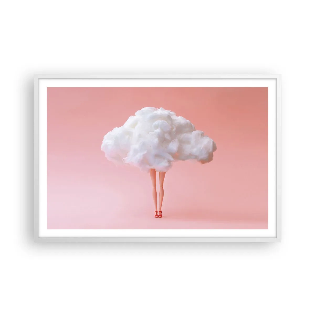 Affiche dans un cadre blanc - Poster - Douce promesse - 91x61 cm