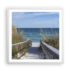 Affiche dans un cadre blanc - Poster - Au soleil, sous le vent - 60x60 cm