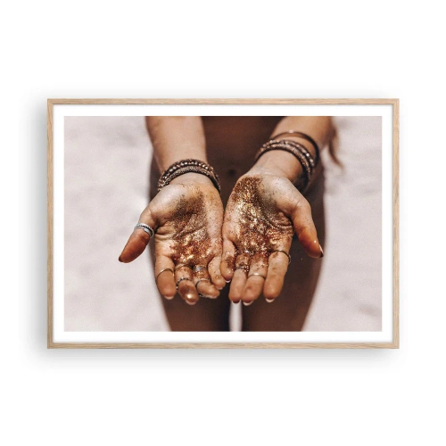 Affiche dans un chêne clair - Poster - Un don pour vous - 100x70 cm