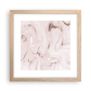 Affiche dans un chêne clair - Poster - Dans un châle rose - 30x30 cm