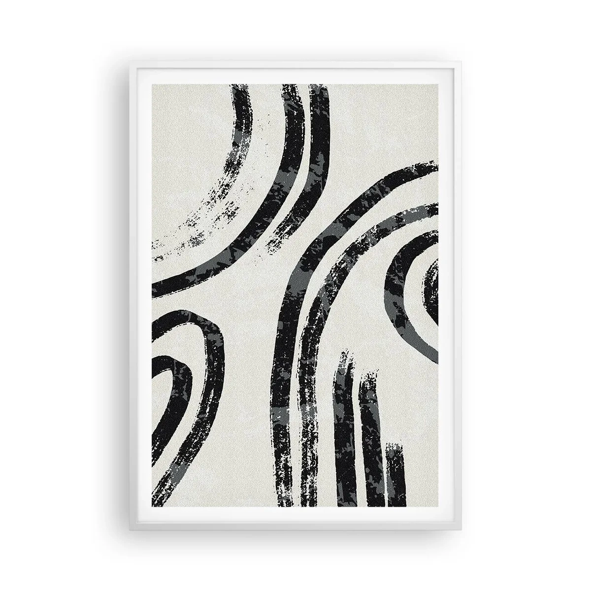 Affiche dans un cadre blanc - Poster - À moitié arrêté - 70x100 cm