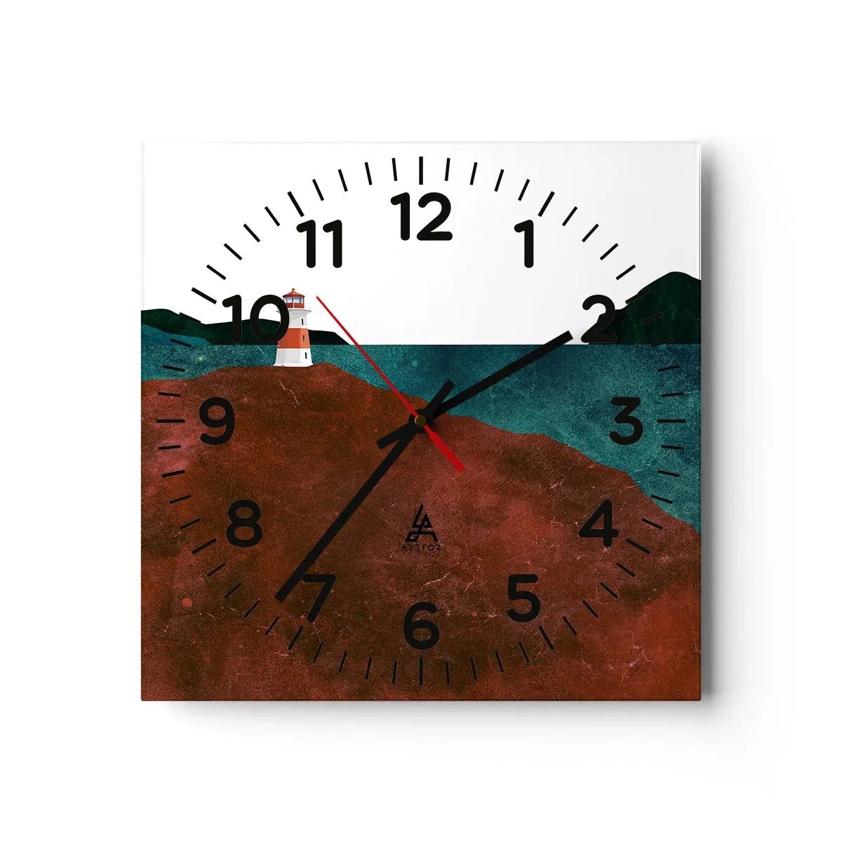 Horloge murale - Pendule murale - En regardant la mer - 40x40 cm