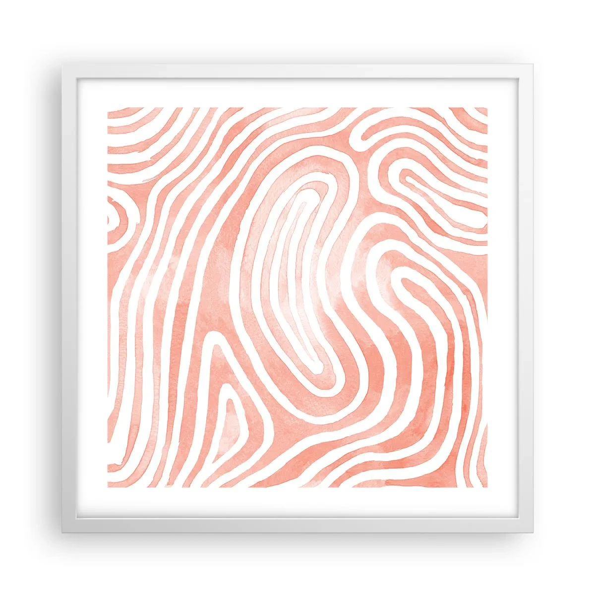 Affiche dans un cadre blanc - Poster - Dans le labyrinthe de corail - 50x50 cm