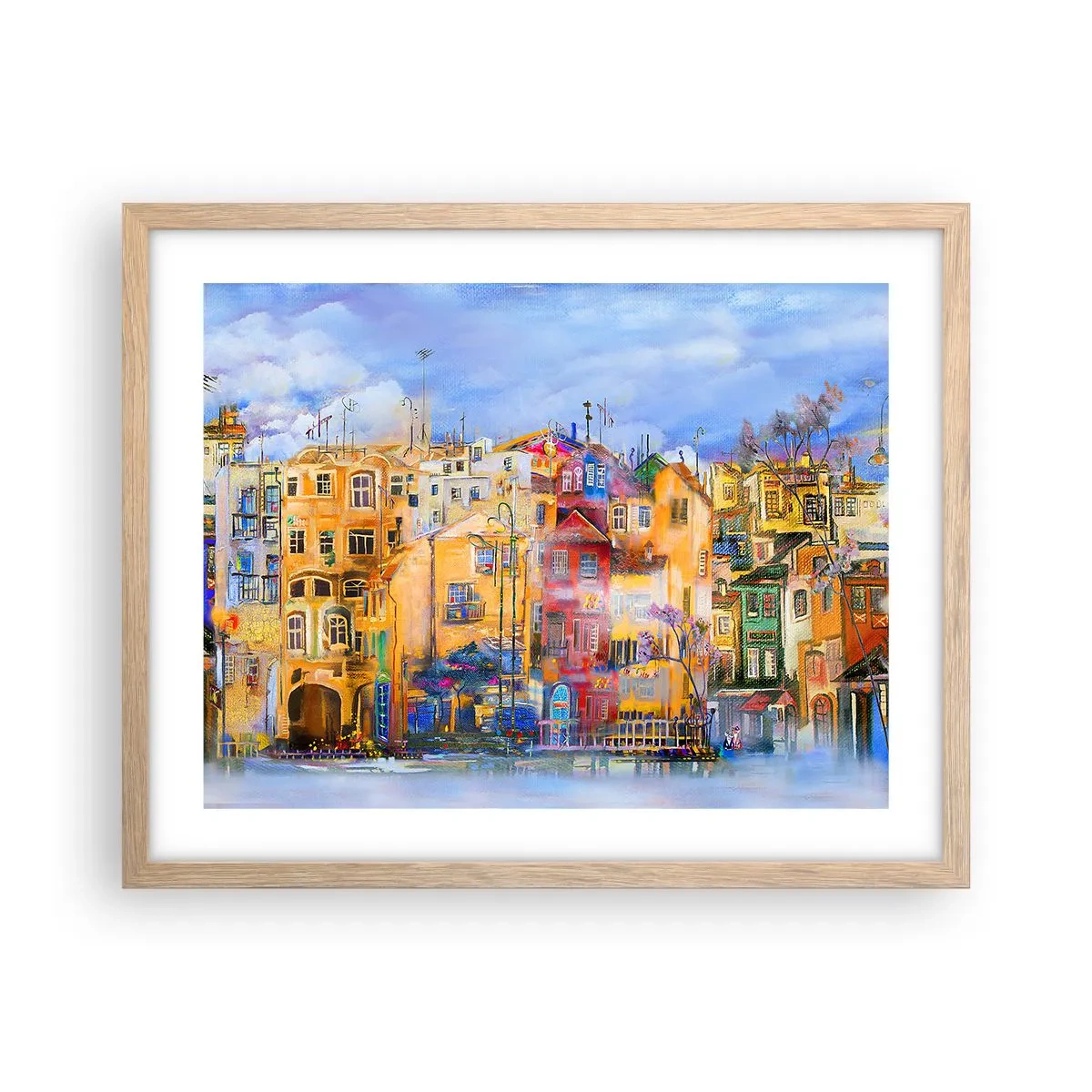 Affiche dans un chêne clair - Poster - Nous sommes ensemble - 50x40 cm