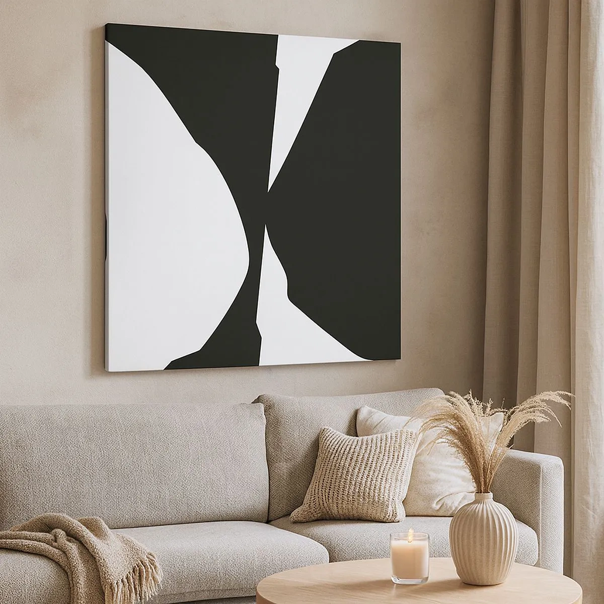 Impression sur toile - Image sur toile - Positif négatif - 30x30 cm