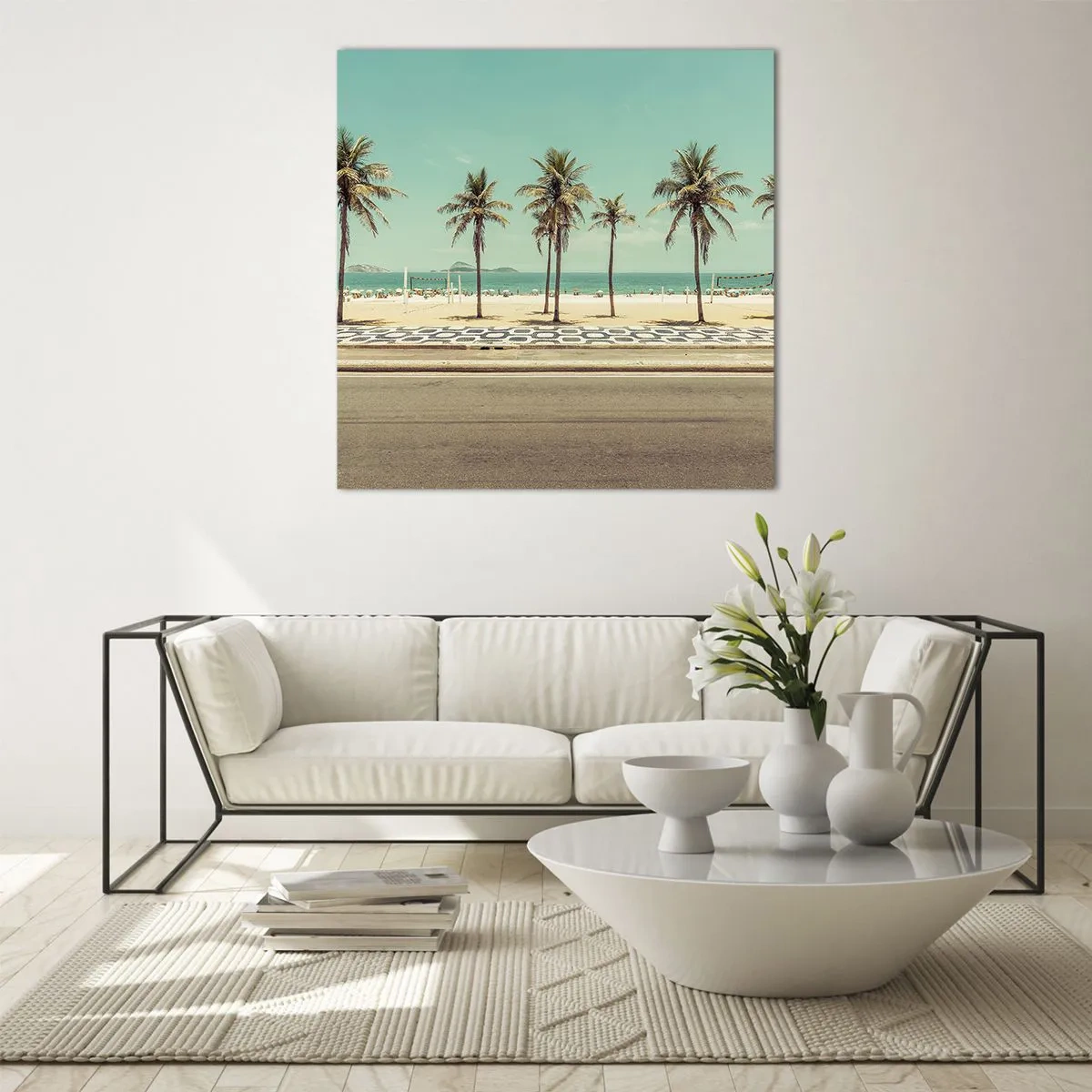 Impression sur verre - Image sur verre - Gardien de plage - 40x40 cm