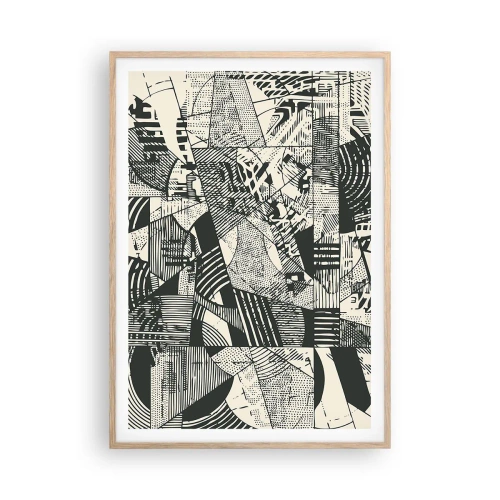 Affiche dans un chêne clair - Poster - Dynamique du modernisme - 70x100 cm