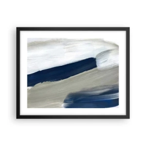 Affiche dans un cadre noir - Poster - Rencontre avec la blancheur - 50x40 cm