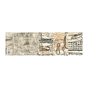 Échantillon de Papier Peint Autocollant Deluxe Sticker - Il attend d'être décodé - Graphique, Morceau, Abstraction - 100x30 cm