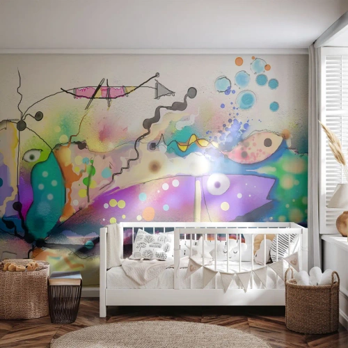 Papier Peint Photo Standard Eco - Sans mots! - Abstraction, Poisson, Graphique - 400x280 cm