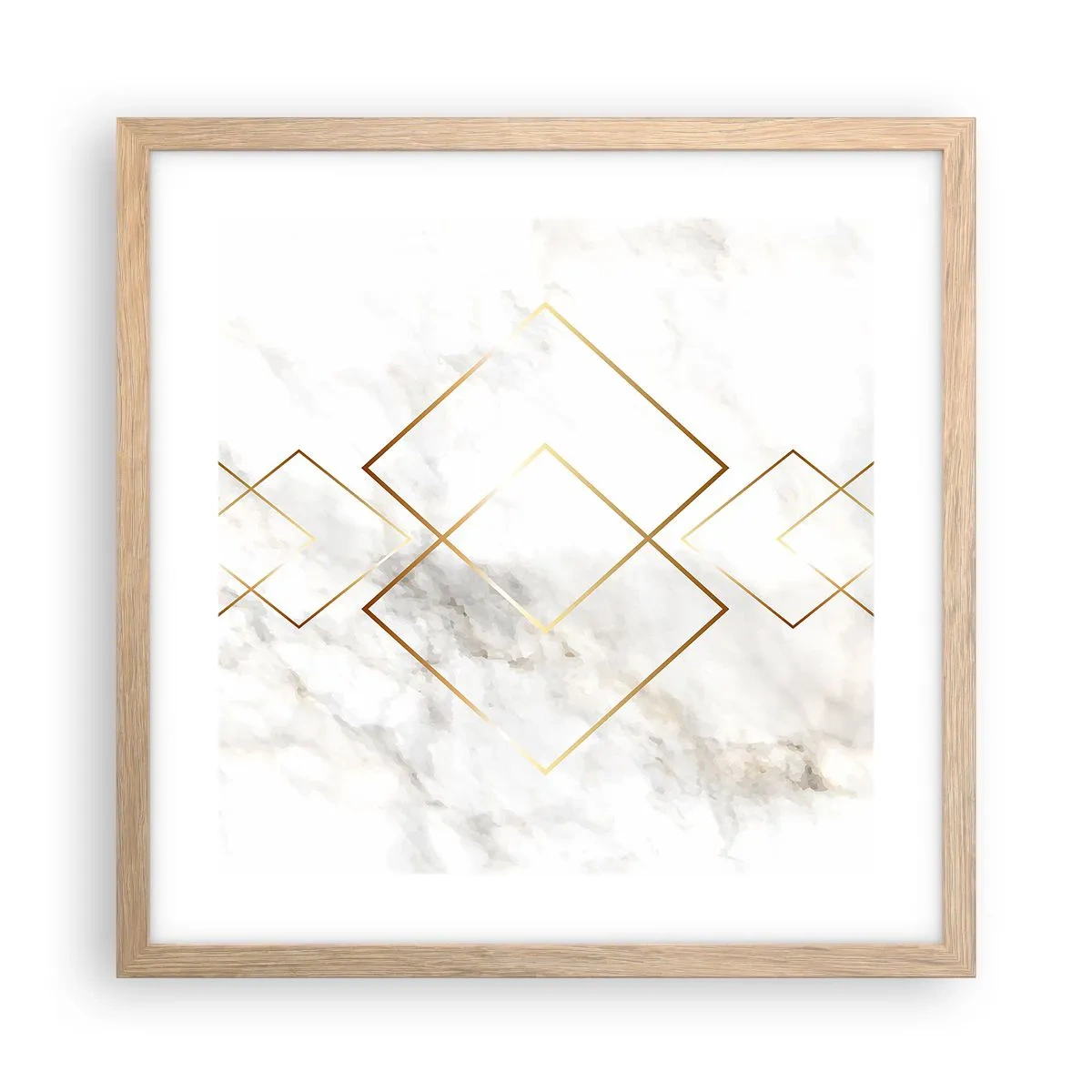 Affiche dans un chêne clair - Poster - Vue à l'infini - 40x40 cm