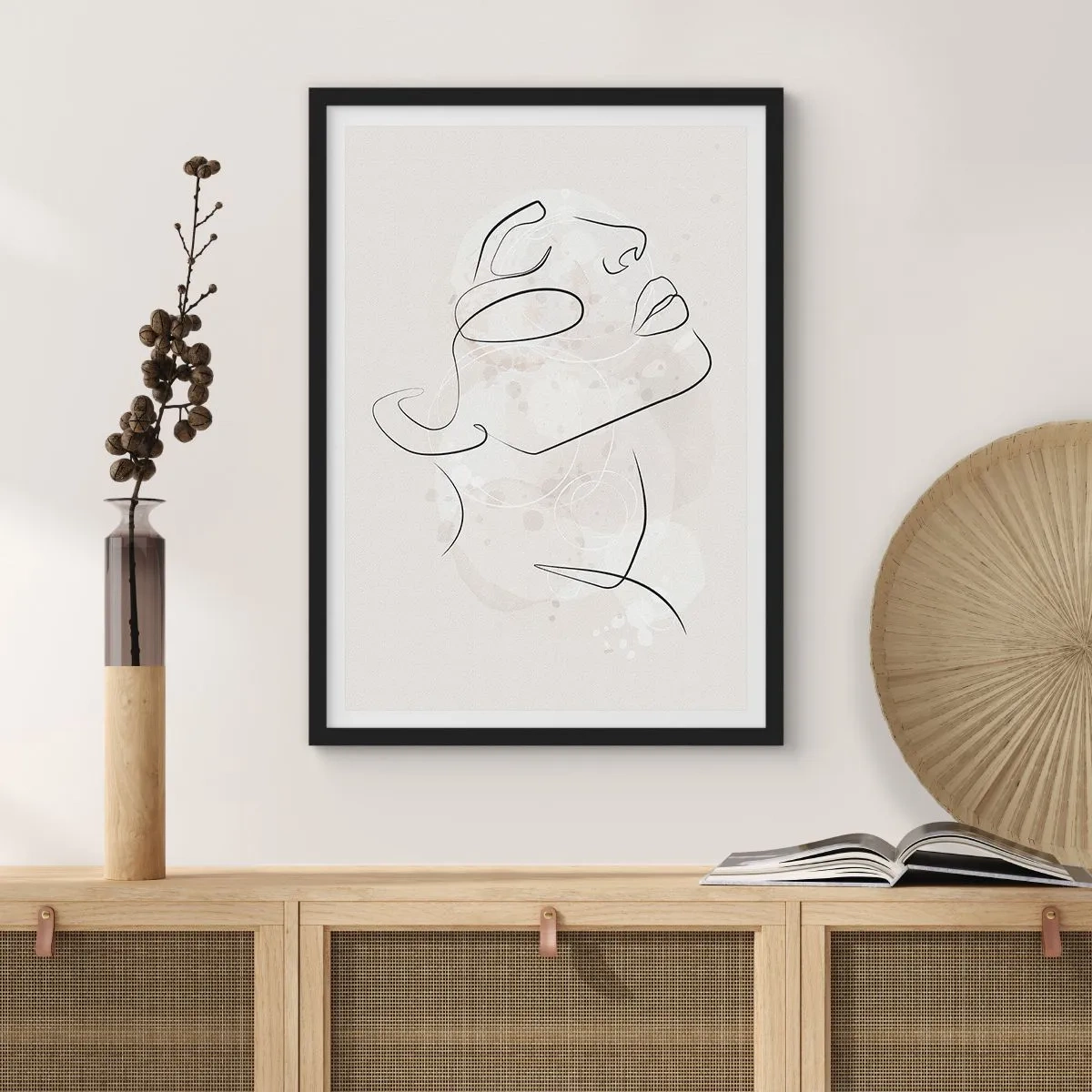 Affiche dans un cadre noir - Poster - L'esquisse d'un rêve - 30x40 cm