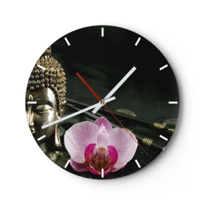 Horloge murale - Pendule murale - Harmonie de la sagesse et de la beauté - 40x40 cm
