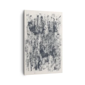 Impression sur toile - Image sur toile - Composition brumeuse abstraite dans des tons de gris - 80x120cm - Composition brumeuse - Décoration murale moderne pour le salon et la chambre ARTTOR