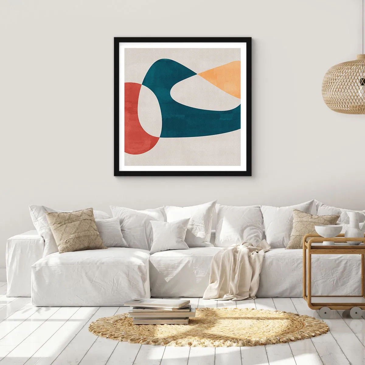 Affiche dans un cadre noir - Poster - Influences et métamorphoses - 30x30 cm