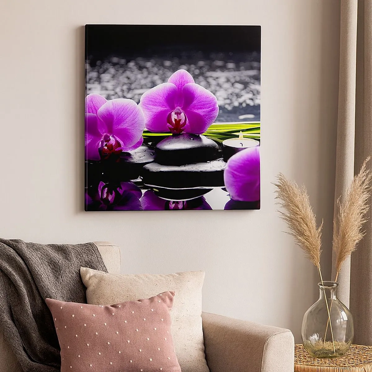 Impression sur toile - Image sur toile - Se noyer dans la paix et la tranquillité - 30x30 cm