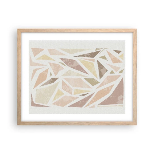 Affiche dans un chêne clair - Poster - Composition de vitraux - 50x40 cm
