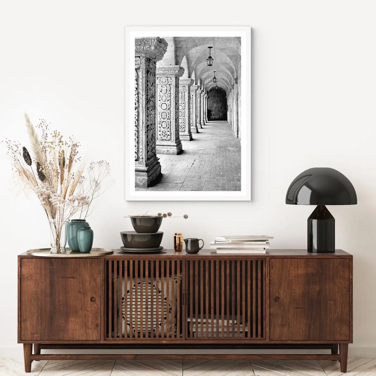 Affiche dans un cadre blanc - Poster - Où cela mène-t-il…? - 70x100 cm