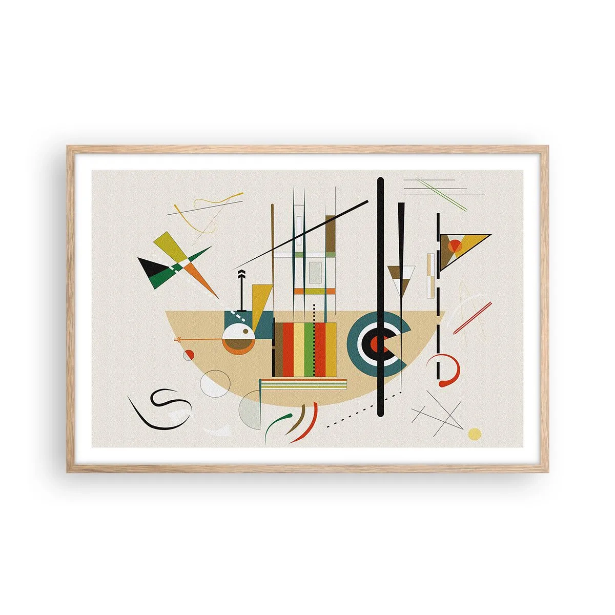 Affiche dans un chêne clair - Poster - Et le monde s’amuse - 91x61 cm