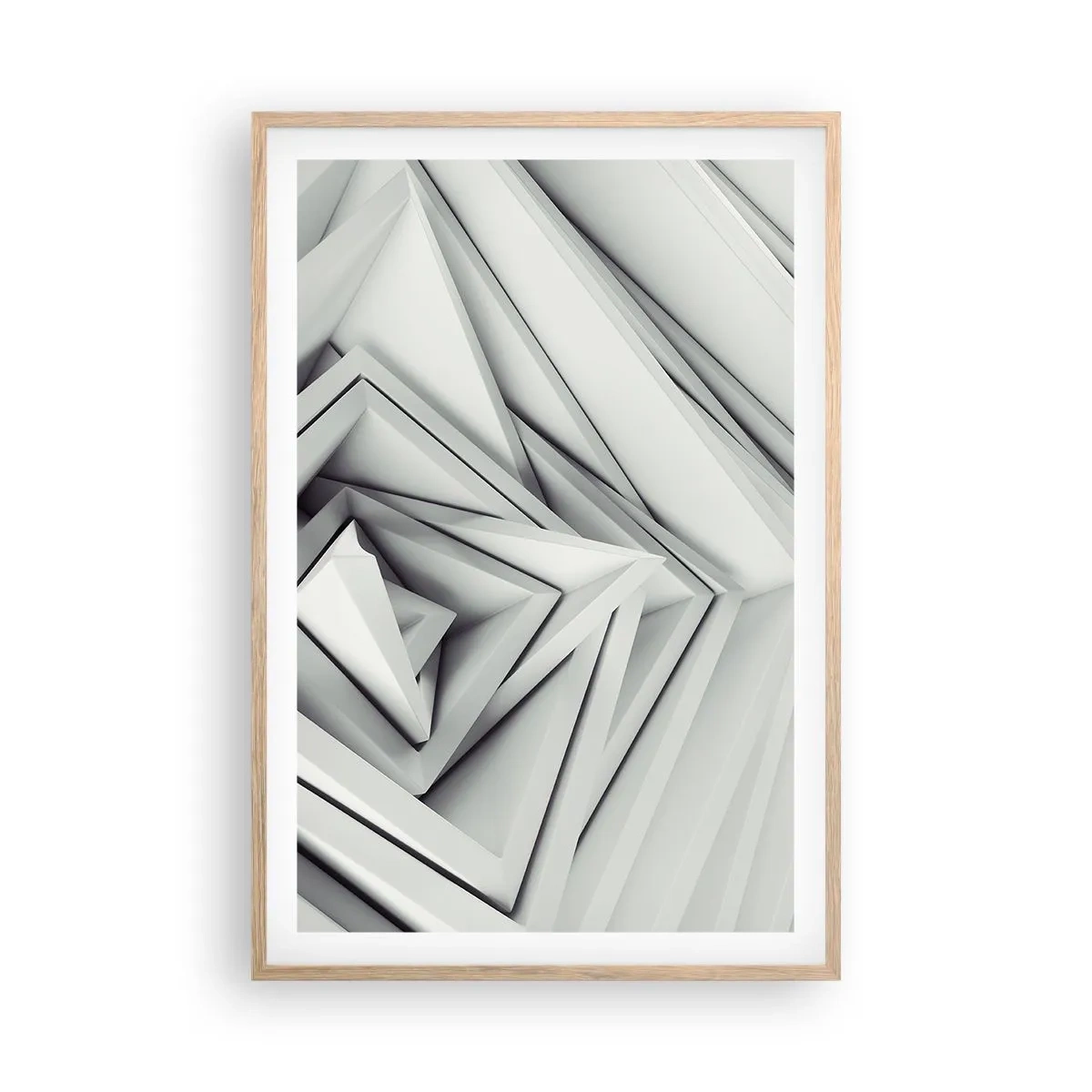 Affiche dans un chêne clair - Poster - Bourgeon d’angles vifs - 61x91 cm