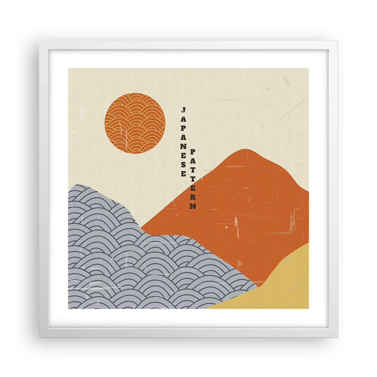 Affiche dans un cadre blanc - Poster - Dans l'esprit japonais - 50x50 cm