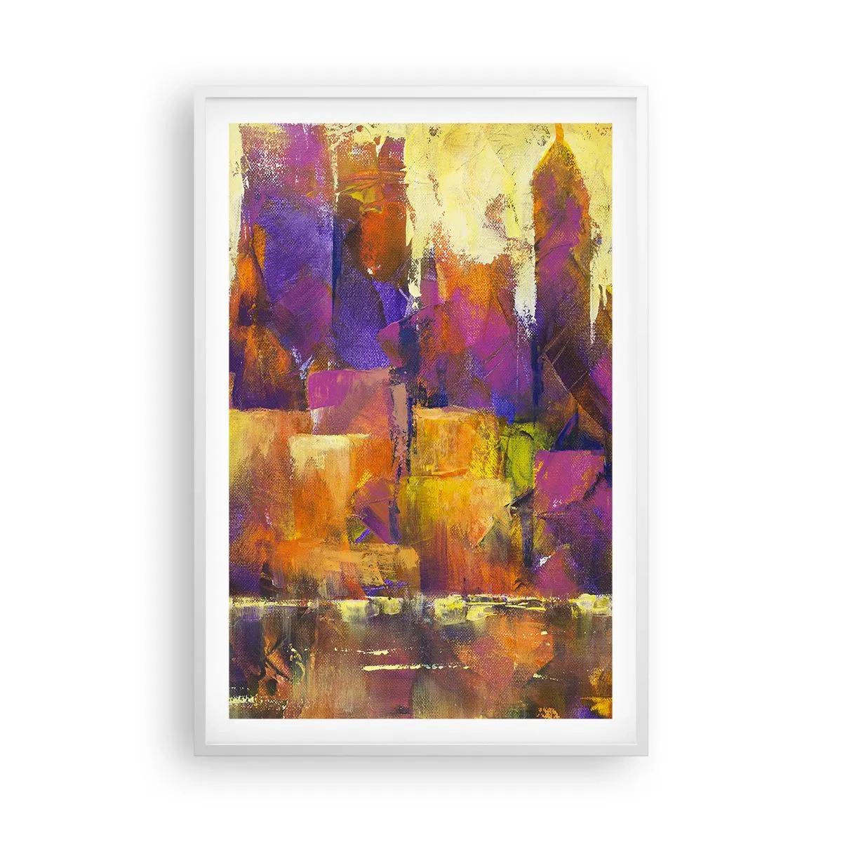 Affiche dans un cadre blanc - Poster - Composition métropolitaine - 61x91 cm