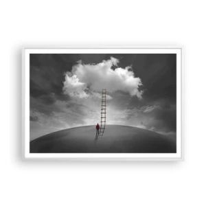 Affiche dans un cadre blanc - Poster - Tout est possible - 100x70 cm